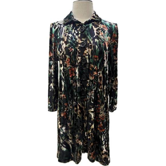 NEW AN REN janice pleated coat in grb8996